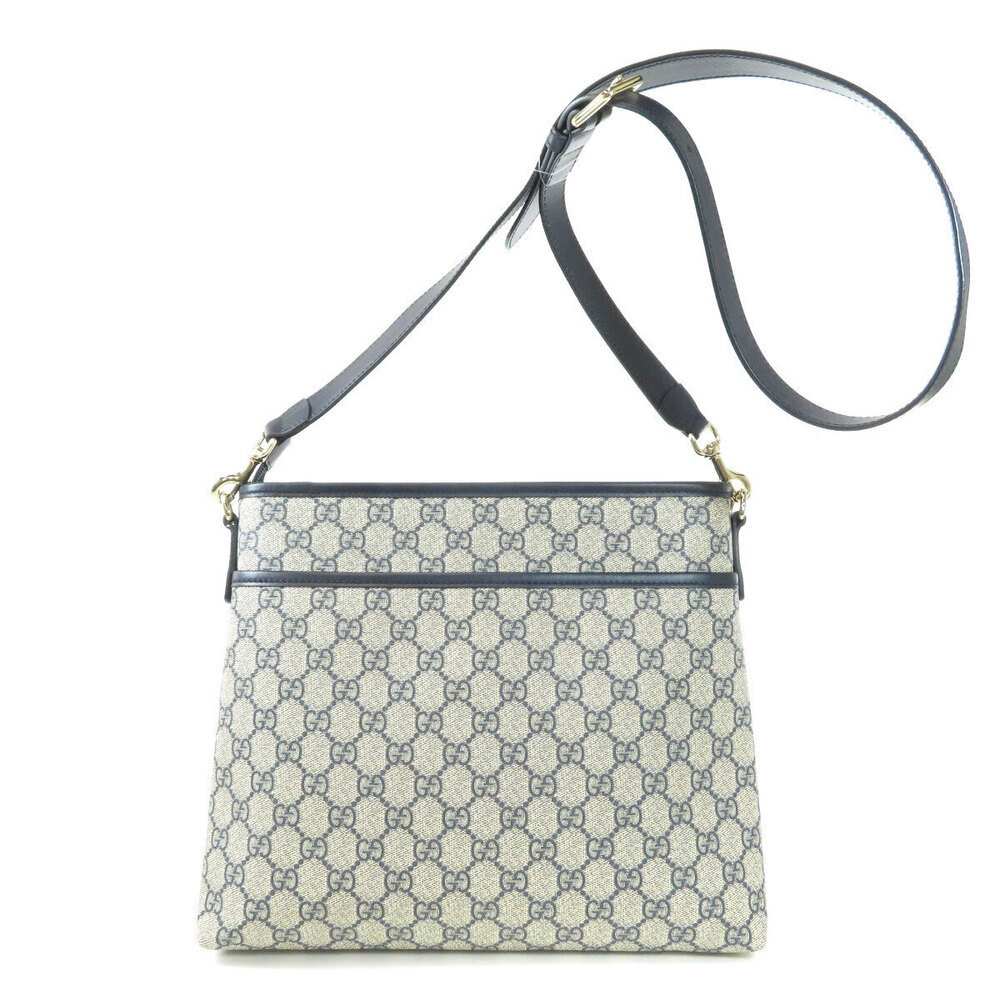 Gucci GG trim leather messenger canvas bag Bag navy shoulder Supreme
